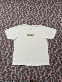 01' Bape X Supreme Sand Camo Box Logo Tee – Image 1
