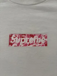 01' Bape X Supreme Abc Pink Camo Box Logo Tee – Image 2