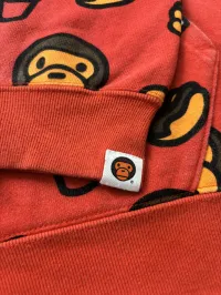 (SZ OG M) 06' Bape Baby Milo Red Junk Food Monogram Full Zip Hoodie  – Image 3