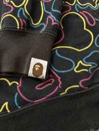 (SZ OG L) 06' Bape Multicolor Neon Camo Full Zip Hoodie  – Image 3
