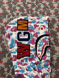(SZ M) Bape Yokohama City Camo Separate Shark Full Zip Hoodie – Image 3