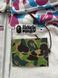 (SZ M) Bape Yokohama City Camo Separate Shark Full Zip Hoodie – Image 5