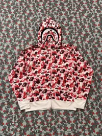 (SZ M) Bape Hiroshima City Camo Separate Shark Full Zip Hoodie – Image 1
