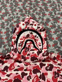 (SZ M) Bape Hiroshima City Camo Separate Shark Full Zip Hoodie – Image 2