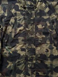 (SZ OG L) 09' Bape 1st Green Plaid Camo Parka Jacket – Image 3