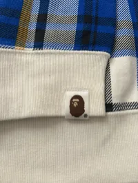 (Sz OG L) 08' Bape Blue Plaid Full Zip Hoodie  – Image 3