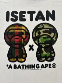 (SZ OG L) 08' Bape Isetan Plaid Baby Milo Tee – Image 3