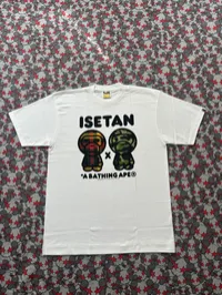 (SZ OG L) 08' Bape Isetan Plaid Baby Milo Tee – Image 2