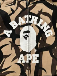 (SZ OG L) 06' Bape Tribal Camo College Logo Full Zip Hoodie – Image 2