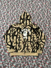 (SZ OG L) 06' Bape Tribal Camo College Logo Full Zip Hoodie – Image 1