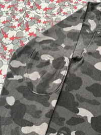 (SZ OG L) 05' Bape Black Camo Longsleeve Rugby Polo Shirt – Image 4