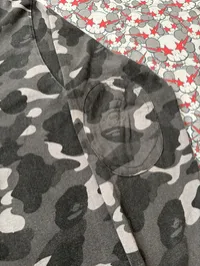(SZ OG L) 05' Bape Black Camo Longsleeve Rugby Polo Shirt – Image 5