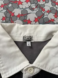 (SZ OG L) 05' Bape Black Camo Longsleeve Rugby Polo Shirt – Image 3