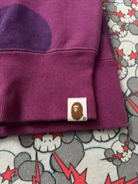 (SZ L) 11' Bape Purple Zoom Camo Full Zip Hoodie – Image 3