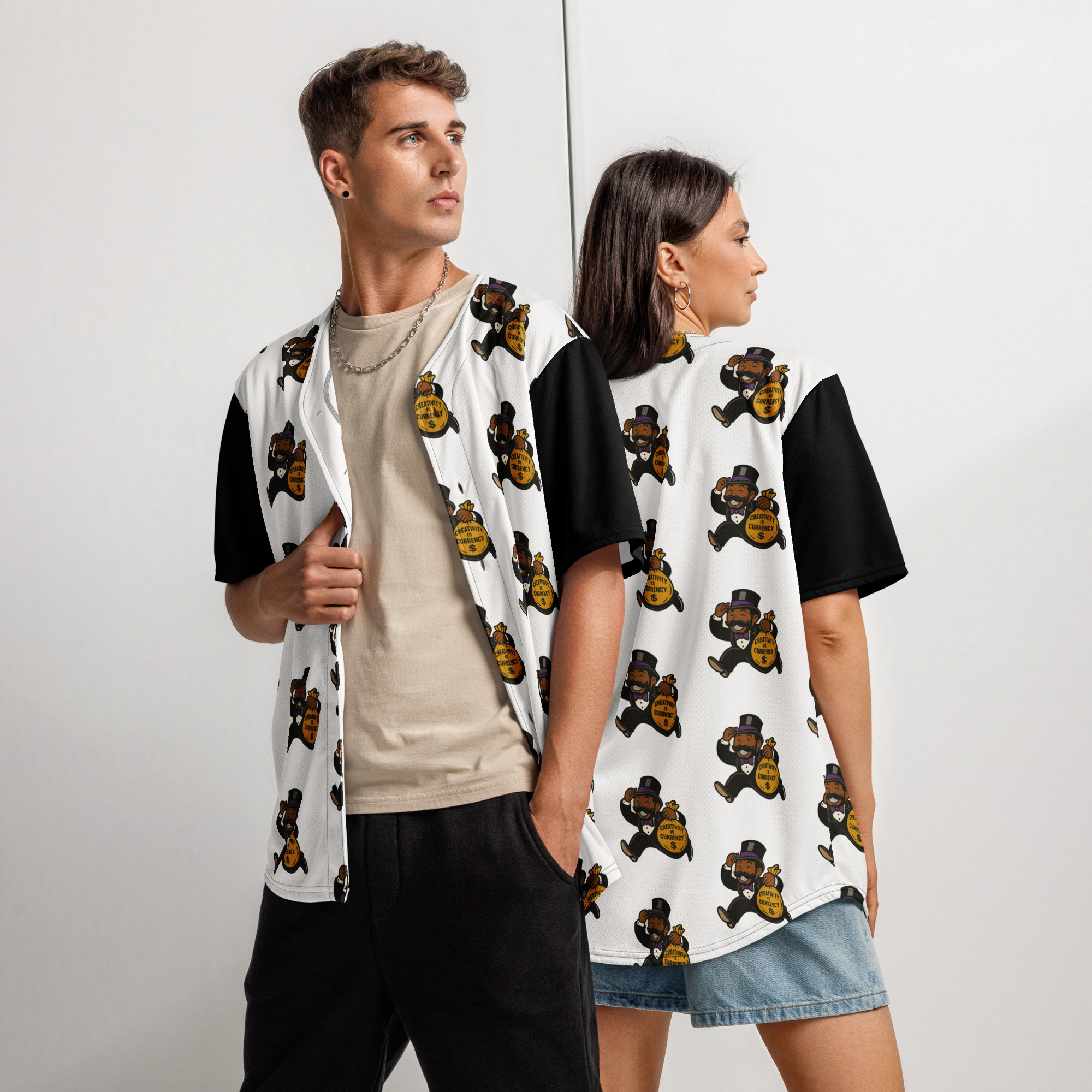 Creativity is Currency Baseball Jersey – Image 4