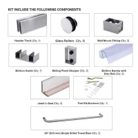 Napa 180 Deg Sliding Shower Door HARDWARE Kit – Image 1