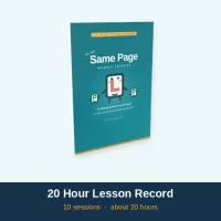 Same Page - Lesson Record Workbook - 20 Hours - A4 – Image 1
