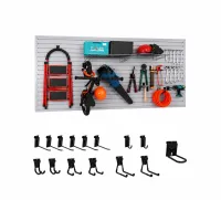 Garage Slatwall Storage System (4x8ft with 15 hooks) – Image 1