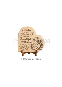"Mother like a flower" engraved stand – Image 1