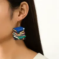 Vintage Wooden Earrings Collection – Hand-Painted Boho Chic Dangle Designs with Multiple Variations for Women – Image 2