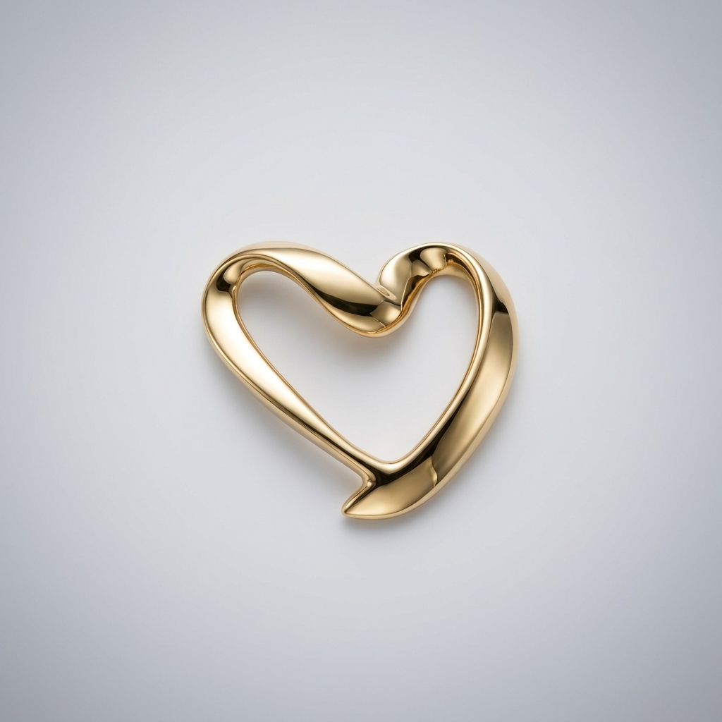 Kiksy - Classic Heart Pendant (18K Italian Gold) – Image 1