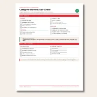 Caregiver Burnout Checklist – Image 1