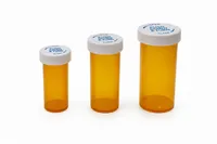 Plastic Pharmacy Drams with Child-Resistant Caps — 100 Pack – 13DR, 100