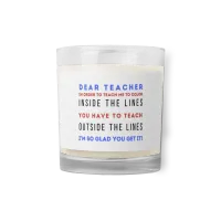 "Dear Teacher, Au-some" Glass jar soy wax candle – Image 1
