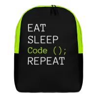 "Eat, Sleep, Code, Repeat" Minimalist Backpack – Image 1