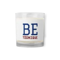 "Be Younique" Glass jar soy wax candle – Image 1