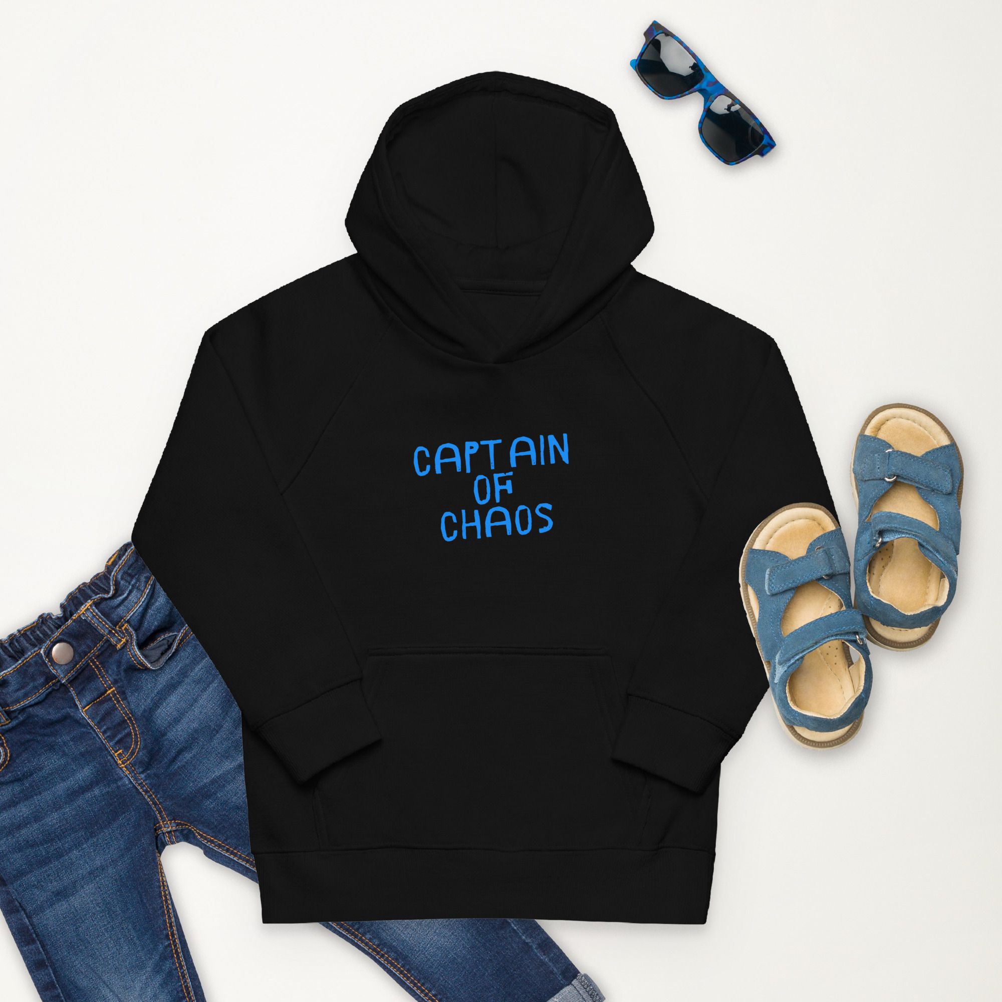 "Captain of Chaos" Kids eco hoodie – Image 3