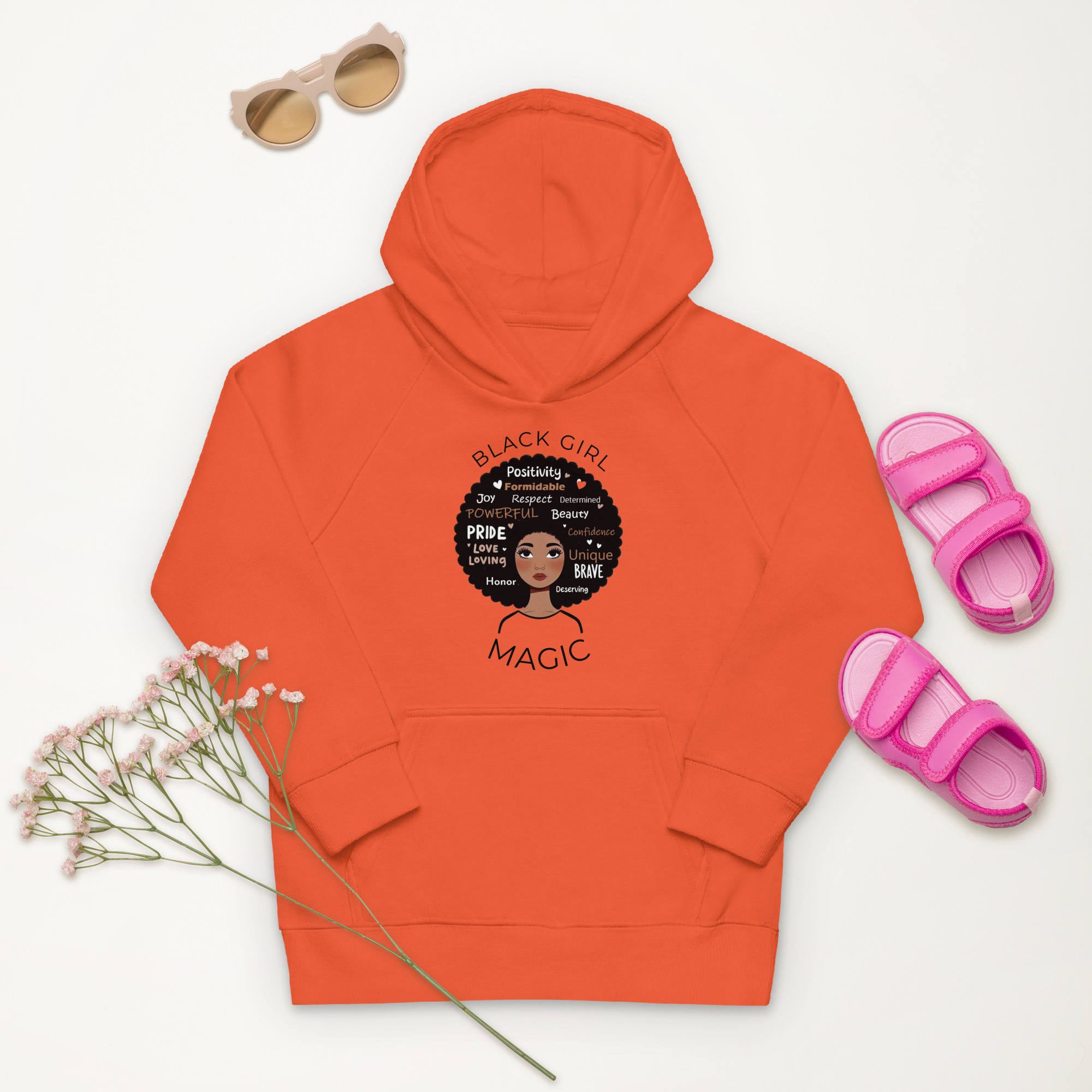 "Black Girl Magic" Kids eco hoodie – Image 5