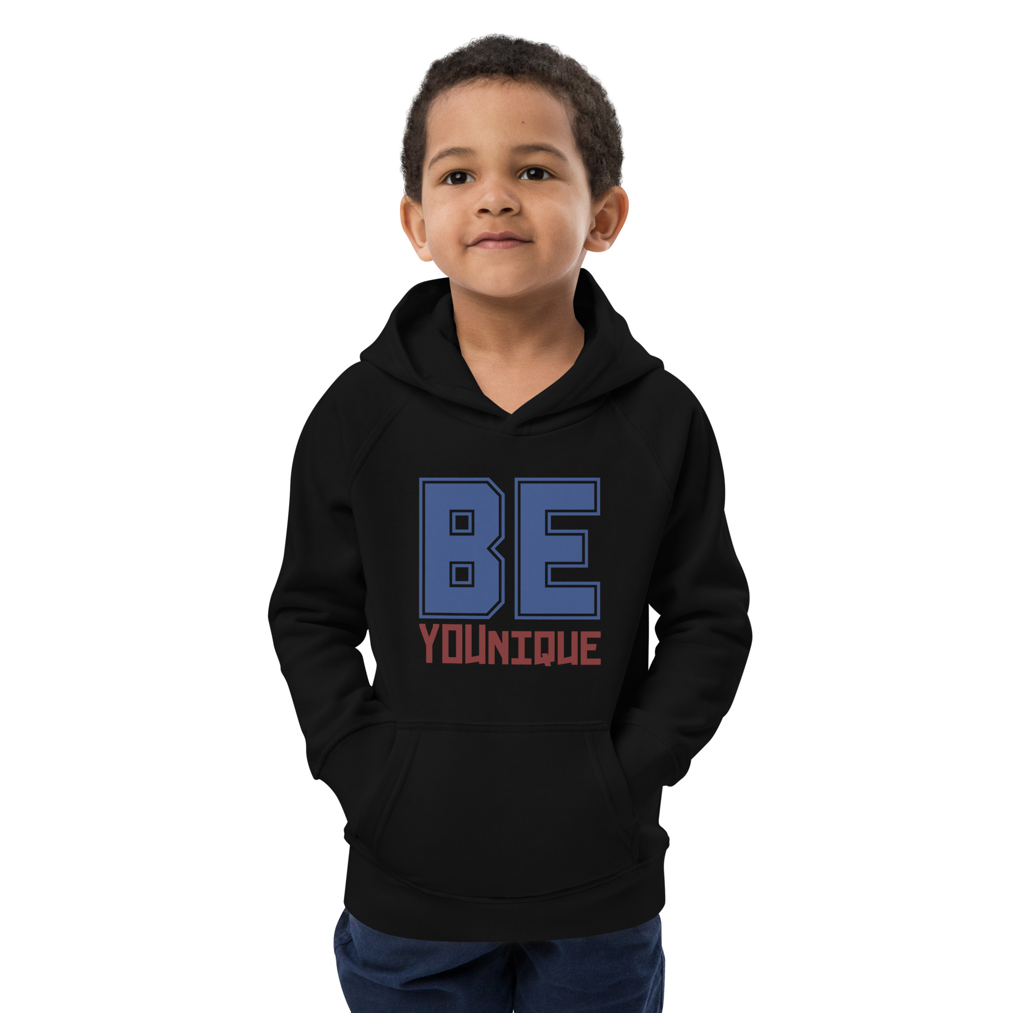 "BE YOUnique" Kids eco hoodie – Image 7