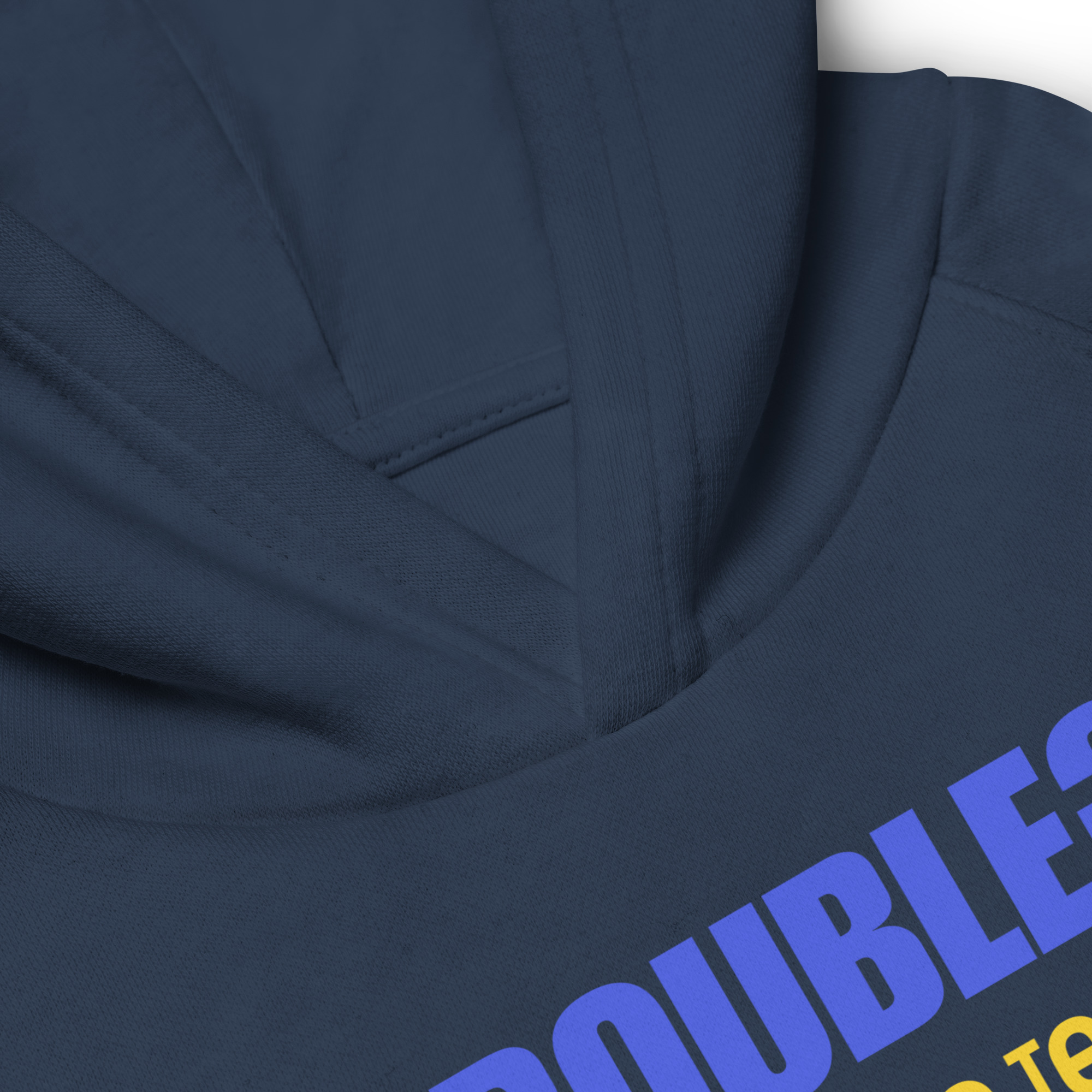 "Trouble, I prefer the term Adventure Specialist" Kids eco hoodie – Image 4