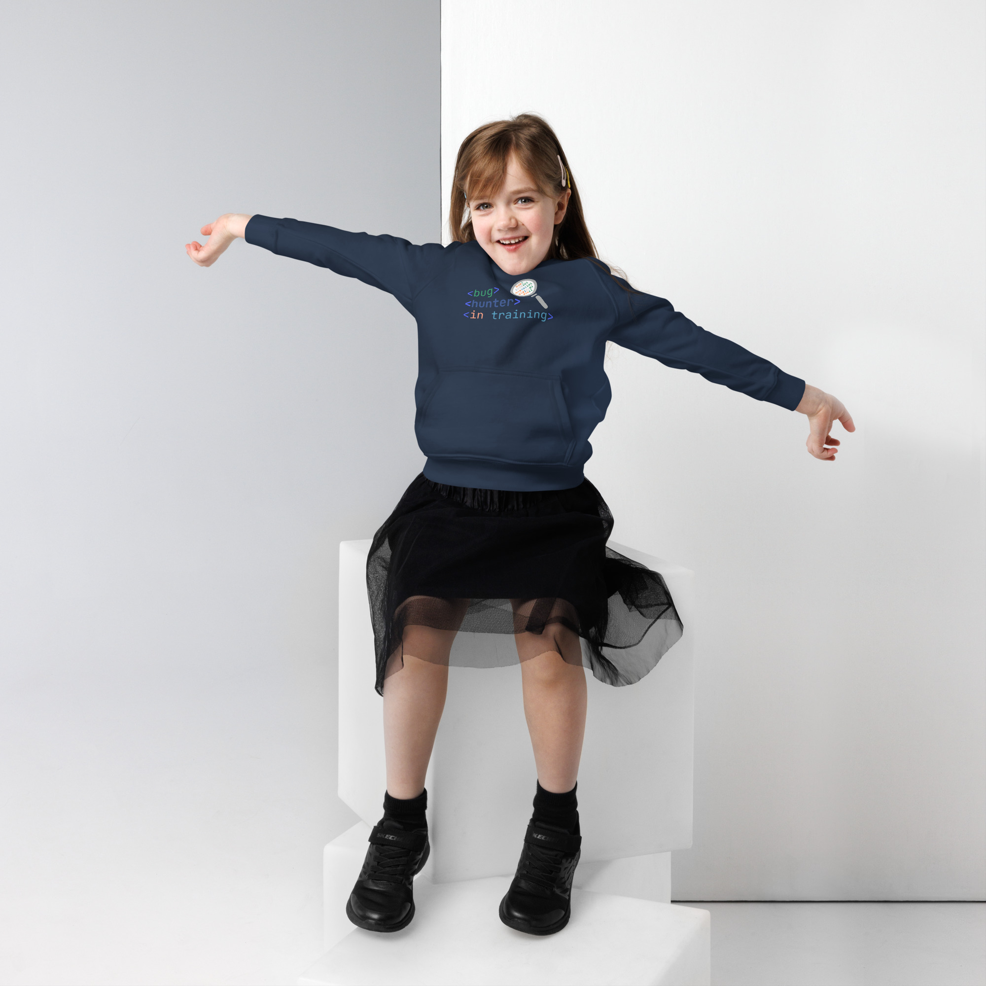 "Bug Hunter in Training" Kids eco hoodie – Image 2