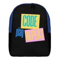 "Code Play Repeat" Minimalist Backpack – Image 1