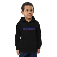 "Dad's Big Helper, Mom's Little Sidekick" Kids eco hoodie – Image 1