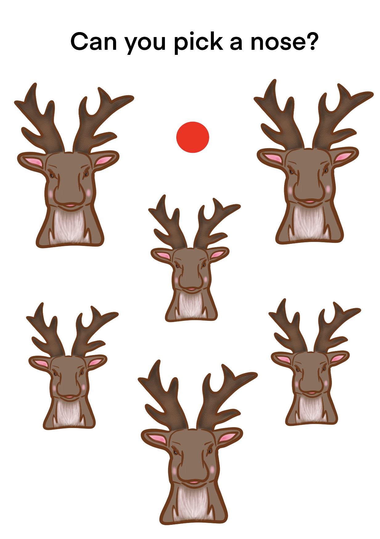Pick a red nose - reindeer fine motor activity – Image 2