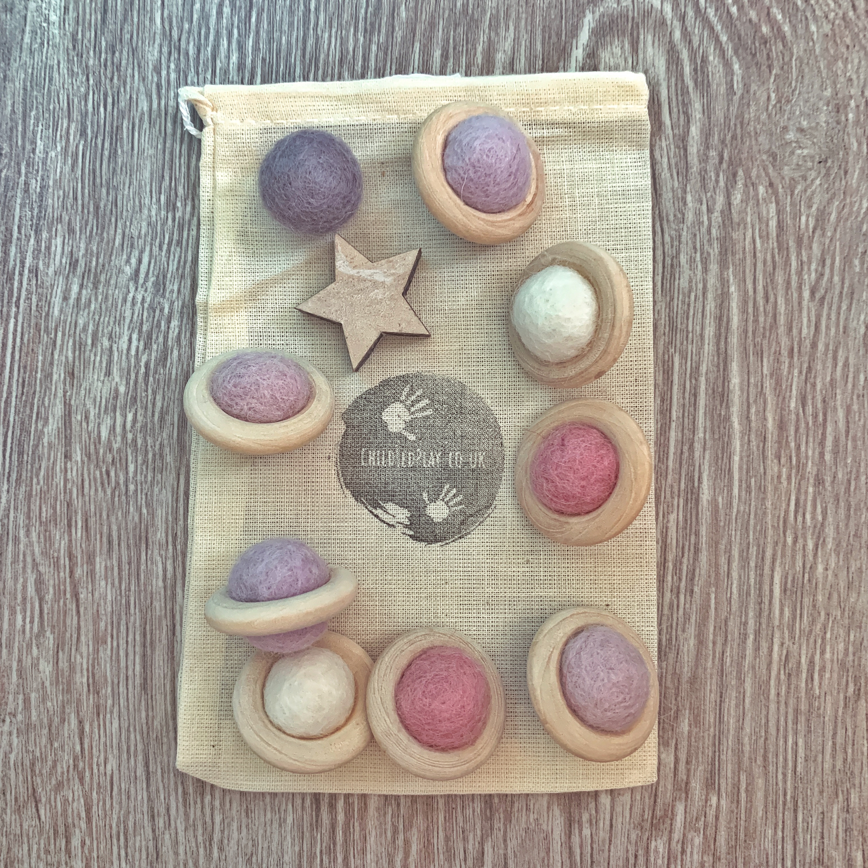 Pastel Felt Ball Planets – Image 2