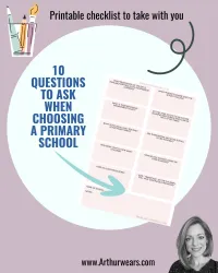 Primary School Questions Checklist Printable – Image 1