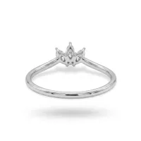 14K White Gold Tri-marquise  Diamond Ring  – Image 2