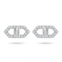 14K White Gold Diamond  Studs – Image 1