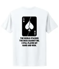 "The World Stacked The Deck" - T-Shirt – Large, White