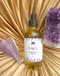 Calm Lavender Infused Body Oil | Amethyst Relaxation Oil – Image 2