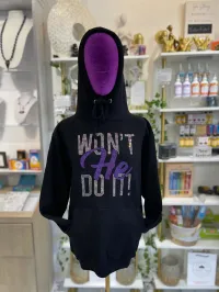 Won’t He Do It Bling Hoodie | Faith2Felicity Statement Hoodie (Purple) – Image 3