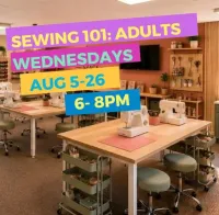 Sewing 101 AUGUST 5-26 / 6-8pm Wednesdays – Image 1