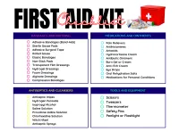 First Aid Kit Checklist – Printable Home Safety Supply List – Image 1
