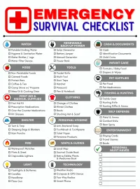 Emergency Survival Kit Checklist – Printable Household Preparedness List – Image 1
