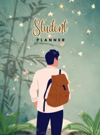 Aesthetic Student Planner for Boys – Digital and Printable PDF with Stickers – Image 1