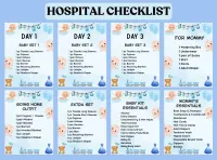 Hospital Bag Checklist – Printable Packing List for Expecting Moms – Hospital Bag Checklist Blue